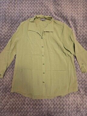 Habitat Green Button Up Shirt
